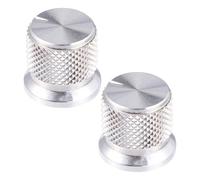 BESTonZON 2piezas Perilla de Ajuste de Volumen para Guitarra Eléctrica Perillas de Control de Barril Moleteadas para Amplificadores y Pedal de Efectos Diseño de Superficie Plana