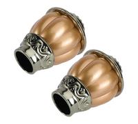 BESTonZON 2piezas Remates de Varilla de Calabaza para Barra de Cortina de Decoración Resistente y Antióxido para Hogar y Oficina Acabado Dorado