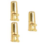BESTonZON 3 Juegos Boquilla saxofón cabeza flauta metal abrazadera boquilla saxo abrazadera saxofón boquilla saxofón accesorios saxo alto tapa boquilla saxo patrón suite