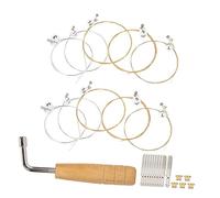 BESTonZON 3 Juegos conjunto de lira llaves inglesas wrench llave de afinación de lira clavijas de afinación para lira kit de uñas accesorios guitarra lira arpa alfiler clavo partes de lira