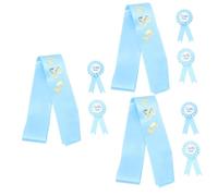 BESTonZON 3 Juegos De Maternidad Correa De Hombro Insignia Foto Accesorios Traje Rosa Regalo Decoración Rosa Papá A Ser Insignia Pin Mamá A Ser Faja Para Baby Shower Papá A Ser Pin Satén
