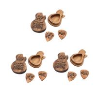 BESTonZON 3 Juegos De Piezas estuche para púas de guitarra púas de bajo traje de niños guitar picks púas guitarra plumillas de guitarra soporte para púas de guitarra de madera elegir envase