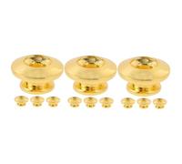 BESTonZON 3 Juegos Hebilla De Correa De Guitarra Pasador De Botón De Guitarra Botones De Correa De Fijador De Cerraduras De a De a De Bajo Metal Golden