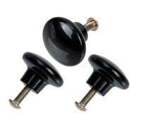 BESTonZON 3 Juegos mango de piano cajoneras cajones portstiles cajón de herramientas manija de la puerta del gabinete aparatos de instrumentos accesorios para pianos Metal y plástico Black
