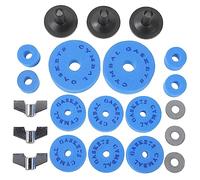 BESTonZON 3 Juegos pads de batería drum kit portapilas tubo de embrague accesorios de reemplazo de platillos almohadillas de algodón arandela de metal de platillo accesorio de platillos