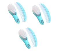 BESTonZON 3 Juegos peine de bebe cepillo de costra láctea para peine de aseo infantil peine antiestático peine de bebé pinzas de cabello pasador de pelo peine de masaje peine para bebe chico