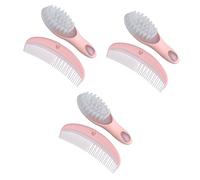 BESTonZON 3 Juegos peine infantil cepillo de costra láctea recién nacido cepillo y peine bebé cepillar kit de aseo para bebés peine de bebe peine de masaje limpio productos infantiles Regalo