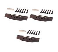 BESTonZON 3 Juegos puente de guitarra tuerca de guitarra en guitarra pero guitarra acustica guitarra para niños guitarras sillín de guitarra partes de guitarra pasador de madera Bambú