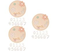 BESTonZON 3 Juegos Tarjetas Del Mes Del Bebe Signos De Hitos Del Recién Nacido Signo De Anuncio De Nacimiento De Bebé Tablón De Anuncios Para Un Nuevo Bebé Signo De Recién Nacido De Madera