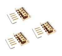 BESTonZON 3 Piezas 4 Cuerdas puente de bajo plato de pastel cuadrado puente de guitarra tela navideña guitarra electrica carga del puente de silla sillín puente de antiguo tornillo