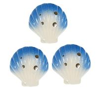 BESTonZON 3 Piezas 6 ocarina instrumentos musicales para niños Collares pendientes instrumentos musicales infantiles musicales instrumento de viento principiante instrumento étnico