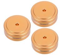 BESTonZON 3 Piezas Alfombrillas antideslizantes para chasis. Alfombrilla para pies para caja de computadora estera base del altavoz Patas de aluminio para cajas de ordenador pies parachoques