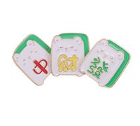 BESTonZON 3 Piezas Broche de Mahjong Chino 3 Piezas, Pin de Insignia Suerte Caracteres Chinos, Adorno para Ropa y Sombreros, Accesorio de Moda para Mujer, Paquete de 3 Broches Decorativos