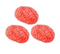 BESTonZON 3 Piezas Cerebro Simulado Partes del Falsas Juguete Accesorios Sangrientos De Terror Cerebros Falsos Cerebro Humano Falso Modelo De Cerebros Cerebro De Vampiro Rojo Vinilo