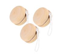BESTonZON 3 Piezas de Bolas de Yo-yo de Madera para Pintar, Juguete DIY Creativo y Divertido, Decoración de Grafiti Beige, Adecuado para Niños Pequeños