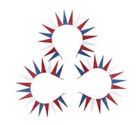 BESTonZON 3 Piezas diadema estatua de la libertad Diadema patriótica para fiestas Accesorio para el cabello con diseño patriótico decoración del 4 de julio diadema americana tela