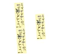 BESTonZON 3 Piezas etiqueta engomada del diapasón de la guitarra pegatinas de flores pegatinas nota Adhesivos para guitarra pegatinas guitarra incrustaciones de diapasón pegatinas