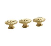 BESTonZON 3 Piezas Manija Del Cajón Tiradores De Gabinetes De Cocina Perillas Del Gabinete Perilla De La Puerta Mango Sencillo Cómodas Para Armario Accesorios Puerta Del Armario Latón