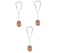 BESTonZON 3 Piezas Mini Piano De Dedo Kalimba Mini Instrumentos Instrumento Musical Portátil Marimba Portátil Mbira Piano De Dedo o Mbira Niños Pulgar Colgante Placa