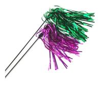 BESTonZON 3 Piezas Palo de Juguete para Gatitos Campana, Varilla de Plástico Interactiva y Reflectante para Gatos, Fomenta la Confianza y Compañía Color Aleatorio