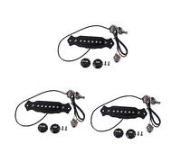 BESTonZON 3 Piezas pastillas guitarra eléctrica Pickup guitarra acústica Pickup guitarra con estuche púa guitarra púa mástil humbucker púa puente humbucker bajo bobina doble