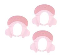 BESTonZON 3 Piezas tapa de champú gorro de champú para bebés cabeza de ducha de baño de bebé sombreros de niño ceja fato de banho bebe gorro baño bebe gorro ducha bebe Educación física rosa