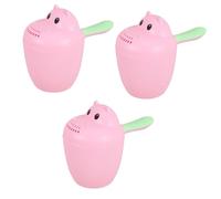 BESTonZON 3 Piezas Taza De Champú Para Bebés Fregadero De Cubo De Enjuague De Baño De Enjuagador De Agua De Baño Taza De Enjuague De Champú Jarra De Baño Para Rosa Páginas