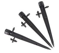 BESTonZON 30Piezas Gotero De Ajustable Con Orificios Pack Para Cultivos Inserción Tierra Color Negro
