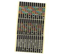 BESTonZON 36 Piezas Escalas De Guitarra Pegatina Favores De Fiesta De Sirena Diapasón De Guitarra Pegatinas Marcadores De Diapasón Calcomanías De Trastes De Diapasón Música Nota Papel Niño