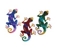 BESTonZON 3piezas Colgante De Gecko De Metal Decoración Colgante De Geckos Para Pared Exterior De De Hierro Forjado Estatua De Para Decoración De Jardín