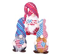 BESTonZON 3piezas Patrióticos para Decoración del Día Adornos De Mesa para Celebraciones Julio Decoración De Sin Cara