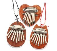 BESTonZON 3piezas Piano De Pulgar Kalimba Mini Kalimba De Madera Para Principiantes Instrumento Musical Decorativo
