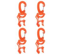 BESTonZON 4 Abrazaderas para Manguera de Buceo con Gancho Doble Clip para Regulador de Buceo Naranja Orificio 10x10 Mm Soporte para Equipo de Snorkel Paquete de 4 Unidades