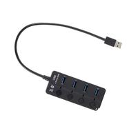 BESTonZON 4 Cargador de Celular estación de Carga de Dispositivos Divisor USB 3.0 Cargador de teléfono Adaptador USB concentrador USB Digital Equipo Carga rápida 12a Conector