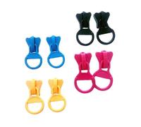 BESTonZON 4 Pares de Pendientes Grandes de Cremallera para Mujer, Diseño Creativo y Sencillo de Hip-hop, Material Plástico Cómodo y Acabado Fino, Ideales para Fiestas y Bailes