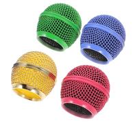 BESTonZON 4 Piezas Accesorios De Micrófono De Colores Micrófonos Inalámbricos Parabrisas De Micrófono Rejilla De Micrófono Cabeza De Micrófono Accesorios De Micrófono De Malla Cubierta De