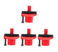 BESTonZON 4 Piezas Accesorios Para Batería Junta De Fieltro De Platillo Almohadilla De Fieltro Para Batería Soporte De Batería Sombrero De Copa Empaquetadura Rojo Tela De Reemplazar