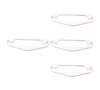 BESTonZON 4 Piezas anillo de captación de bobina simple pastilla de guitarra anillos negros bajo accesorios guitarra electrica anillo humbucker anillo de recogida piso cuello marco