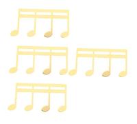 BESTonZON 4 Piezas Carpeta De Musica Porta Partituras Tipo Marcador De Notas Musicales Soporte Para Partituras En Forma De Nota Musical úsica Teclado Portátil Carpeta De Libros Metal