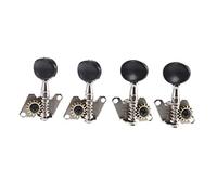 BESTonZON 4 Piezas Clavijas De Afinación De Ukelele 2r2l Llaves De Máquina Para Guitarra Botones Negros Afinación Precisa Reemplazo Durable Para Instrumentos Musicales