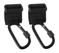 BESTonZON 4 Piezas conectar gancho bebe neveras negras clips la bolsa del cochecito paseante carro cochecito titular la bolsa vivero clips para cochecito coche eléctrico soporte PU