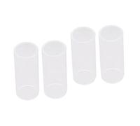 BESTonZON 4 Piezas cuello de botella de vidrio tobogán de guitarra partes de guitarra electrica guitarras bajo diapositiva de guitarra latón banjo cilindro carril de deslizamiento