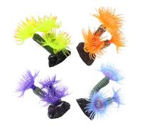 BESTonZON 4 Piezas de decoración para peceras: Adornos de Plantas de Coral Artificiales para peceras - Decoración Realista de Resina para acuarios - Planta Artificial Que añade Encanto oceánico