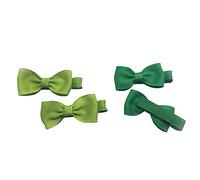 BESTonZON 4 Piezas De Punto De Horquilla Con Lazo Patrick'S Day Horquillas Arcos Del Pelo Tocado De Arco Las Niñas Pasador De Pelo Arco Clip De Pelo Arco Pasador De Pelo Niños Accesorio