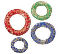 BESTonZON 4 Piezas Estera De Cuenco Budista Cojín Para Cuenco Tibetano De Meditación Tibetano Material Budista Uso Práctica De Meditación