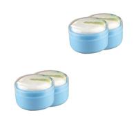 BESTonZON 4 Piezas estuche de polvos de talco loción de talco para bebé tarro de maquillaje en polvo niño borla para empolvarse estuche de soplo de polvo cosmético polvo corporal Soplo seco