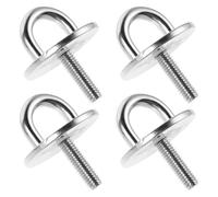 BESTonZON 4 Piezas Gancho de Techo Acero Inoxidable con Placa Ojo Redonda para Colgar Resistente para Uso Marino Sillas Columpios y Hamacas Fácil Instalación y Alta Durabilidad