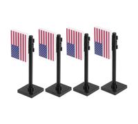 BESTonZON 4 Piezas Mini Bandera Americana Juego de Bloques de Construcción para con Soldados del para Accesorios Educativos y para Fomentar la Imaginación Infantil