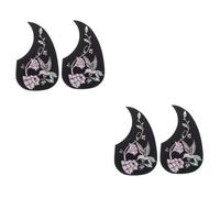 BESTonZON 4 Piezas Pegatinas Para Golpeador De Guitarra Etiqueta Engomada De La Guitarra Golpeador De Guitarra Autoadhesivo Pegatina Protectora De Guitarra Deflector Importante El Plastico