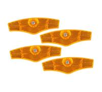 BESTonZON 4 Piezas Reflectores para Ruedas de Bicicleta Pack Visibilidad Nocturna Instalación Fabricados Durable Accesorios Esenciales para Ciclistas